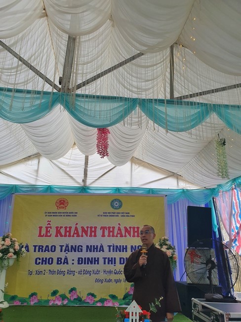 The Inauguration and Handover Ceremony House of Charity to the family Ms. Dinh Thi Dinh by Hoa Phuc Pagoda
